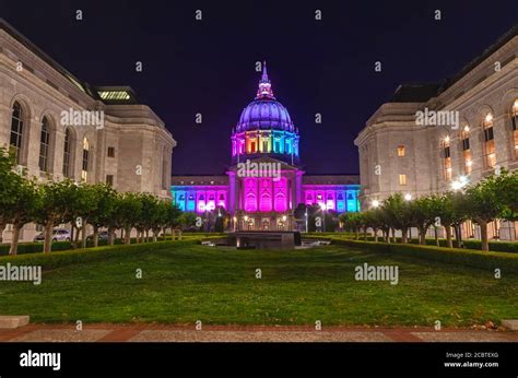 San Francisco City Hall Lights Up Rainbow Colors To Celebrate The Lgbt
