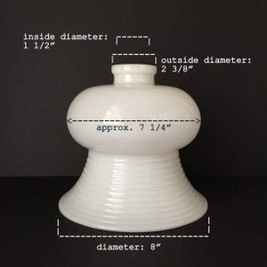 Vintage Milk Glass Lamp Diffuser White Torchiere Globe Etsy