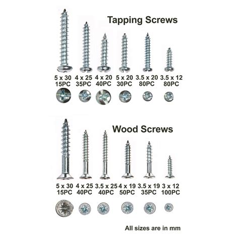 Self Tapping Screws And Wood Screw Quality Fasteners Set 545 Pieces