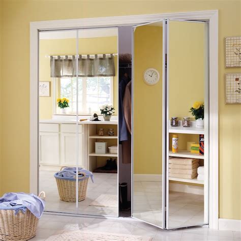 Reliabilt Flush Mirror Bi Fold Closet Interior Door Common 30 In X 80