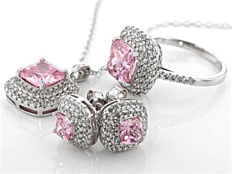 Bella Luce 1110ctw Pink And White Diamond Simulants Rhodium Over