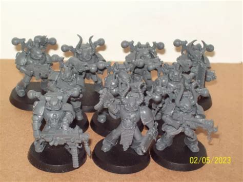 Warhammer 40k Chaos Space Marines Legionaries Black Legion X10 Fully