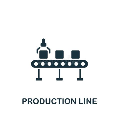 Production Line Icon Monochrome Simple Product Management Icon For