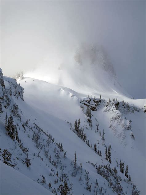 Hd Wallpaper Mt Baker Snowy Mountain Winter Backcountry Skiing
