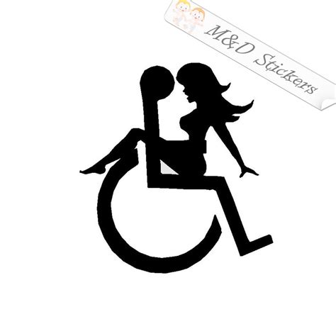 2x Horny Handicapped Disabled Sign Vinyl Decal Sticker Different Color