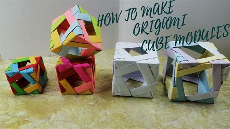 Modular Origami Cube Tutorial 12 Units Youtube