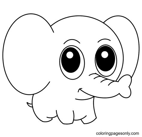 Cute Baby Elephant Coloring Pages Home Interior Design
