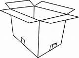 Coloring Box Open 3d Drawing Clipartmag Empty sketch template