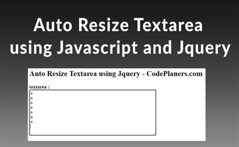 How To Make Textarea Auto Resize Using Javascript Itsolutionstuff Com