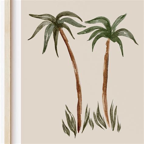 Palm Tree Print Botanical Print Boho Decor Neutral Prints Etsy Uk