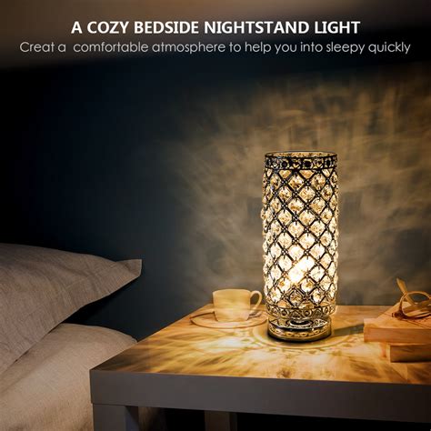 LED Crystal Table Lamps without bulb, Decorative Bedside Nightstand