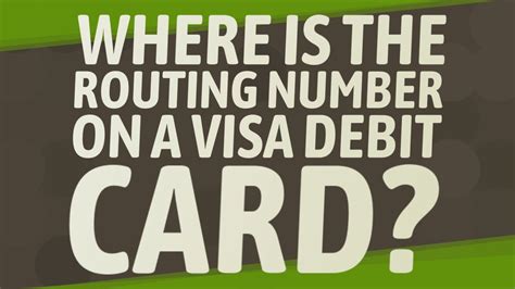 Ask why your card was declined, and whether you can still use it. Where is the routing number on a Visa debit card? - YouTube