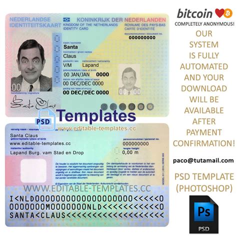 Non immigrants that apply for a florida drivers license or id card must provide proof of social security. The breathtaking Psd Editable Netherland Template Id Fully ...