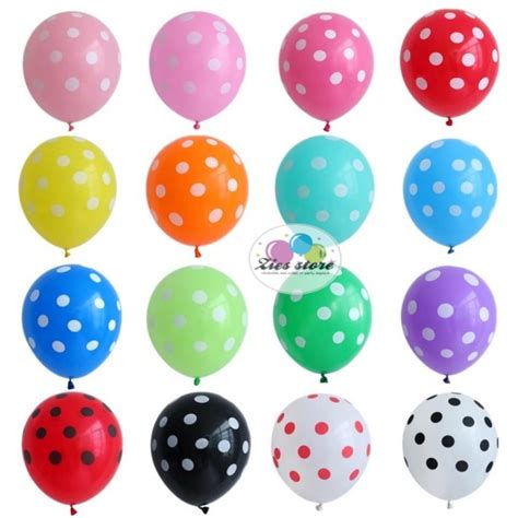Multicolored Polka Dot Latex Balloons12inch Polka Dot Balloons Light