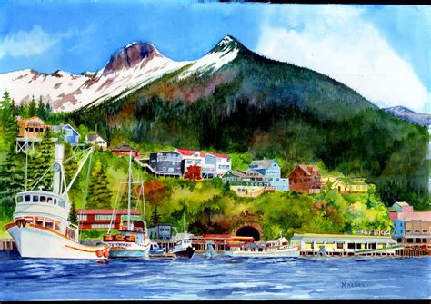 City Float Original Alaskan Watercolors