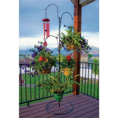 Outdoor Plant Stand Hanging Basket Holder Tree Flower Pot