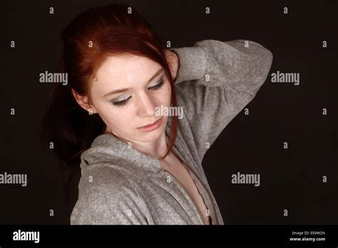 Girl Wearing Hoodie Hi Res Stock Photography And Images Alamy