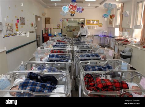 Newborn Babies At Delivery Room In Bikur Holim Hospital Jerusalem Stock