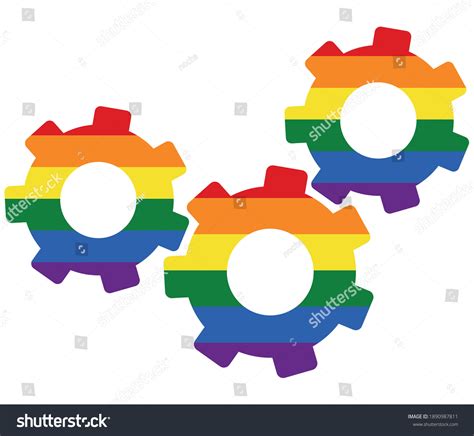 Gears Lgbt Flag Gay Lesbian Bisexual Stock Vector Royalty Free 1890987811