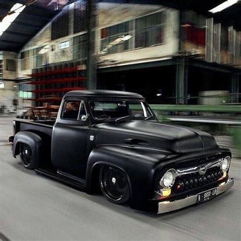 The Expendables Movie Truck Ford F100 In Flat Black With A Mild