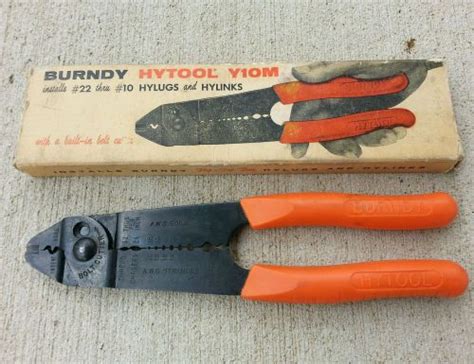 Vintage Burndy Hytool Y10m Electrical Tool Bolt Cutter Wire Stripper