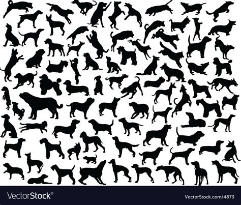 Dog Outlines Royalty Free Vector Image Vectorstock