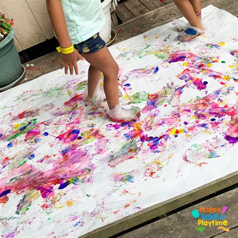 Bubble Wrap Rainbow Stomp Painting Happy Toddler Playtime