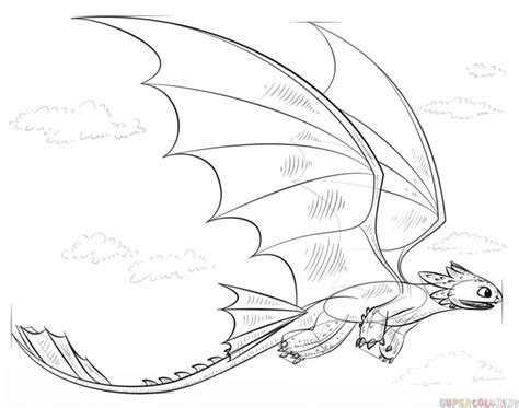 How to draw toothless flying from how to train your dragon. How to draw Toothless flying step by step. Drawing ...