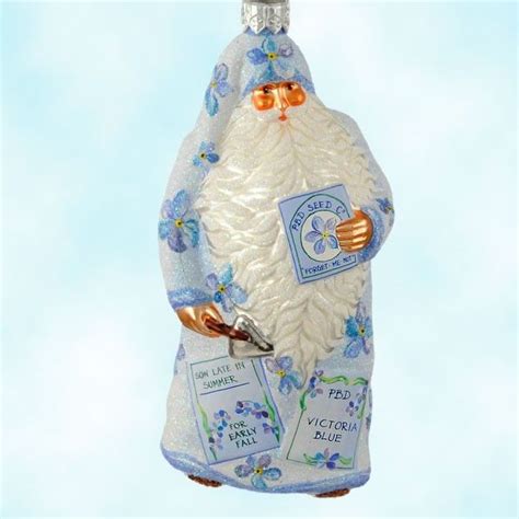 Sowing Time Santa Forget Me Not Patricia Breen Christmas Ornaments