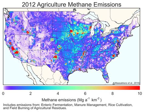 Gridded 2012 Methane Emissions Us Epa