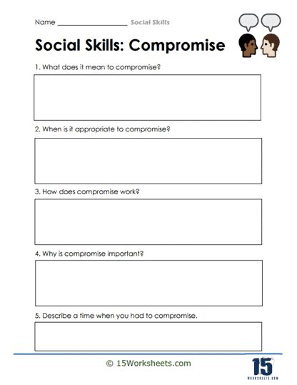 Social Skills Worksheets 15