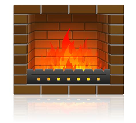 Fuego Ardiente En La Ilustración De Vector De Chimenea 494457 Vector En