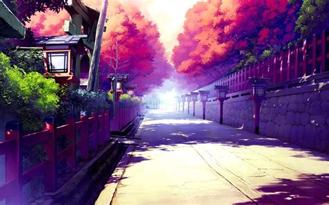 Japanese Landscape Anime Wallpapers Wallpaper Cave
