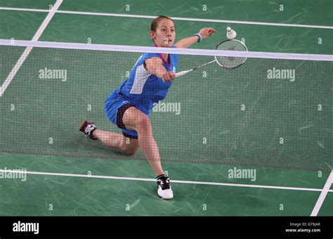 Scotlands Kirsty Gilmour During Her Gold Medal Womens Singles Match Against Canadas Li
