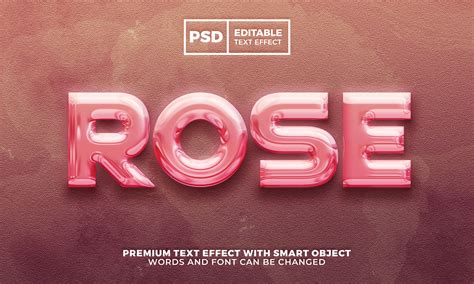 Liquid Pink Rose 3d Editable Text Effect Behance