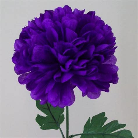 pompom chrysanthemum carnival purple 80cm artificial flowers