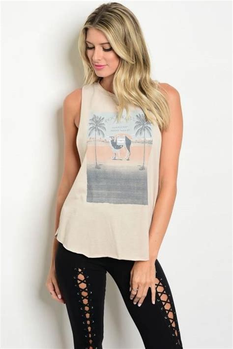Rock And Rock Tank Cut Out Back Womens Tank Out Back Top Fabric