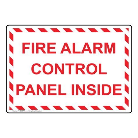 Fire Alarm Control Panel Inside Sign Made In Usa