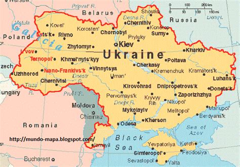Megaexercício naval opõe eua e ucrânia à rússia no mar negro. Ucrânia Mapa Político