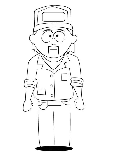 Kenny Mccormick From South Park Coloring Page Free Printable Coloring