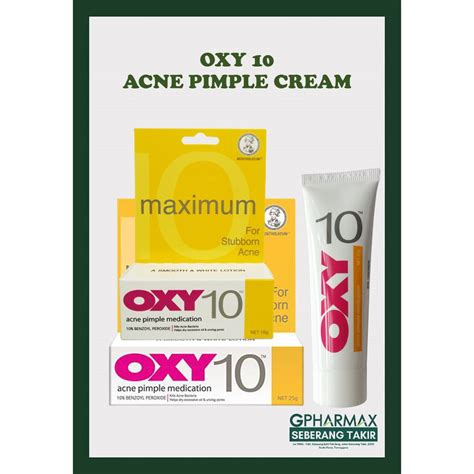 Oxy 10 Acne Pimple Cream 10g25g Shopee Malaysia