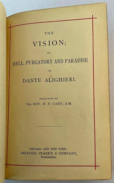 Lot The Vision Or Hell Purgatory And Paradise Of Dante Alighieri C