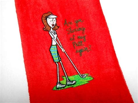 Golf Towel Ladies Golf Towel Funny Golf T By Arizonathreads