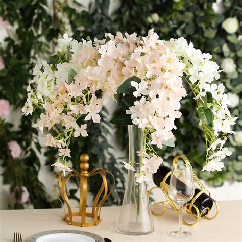 No matter the style you're looking to achieve in your wedding table arrangements, there's always a way to personalize these centerpieces to match. BalsaCircle 41-Inch tall 4 Stems Silk Hydrangea Flowers ...