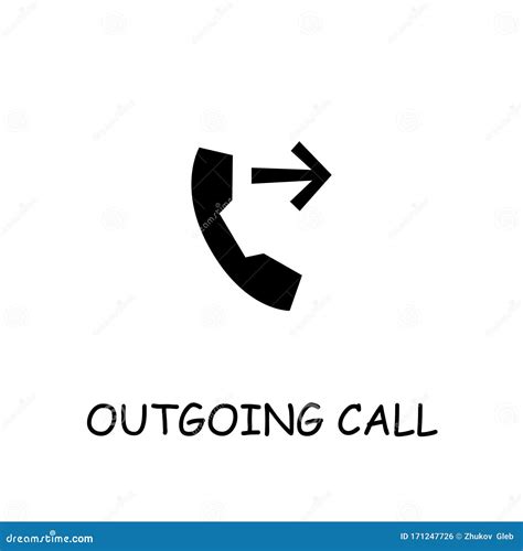 Outgoing Call Flat Vector Icon Stock Illustration Illustration Of