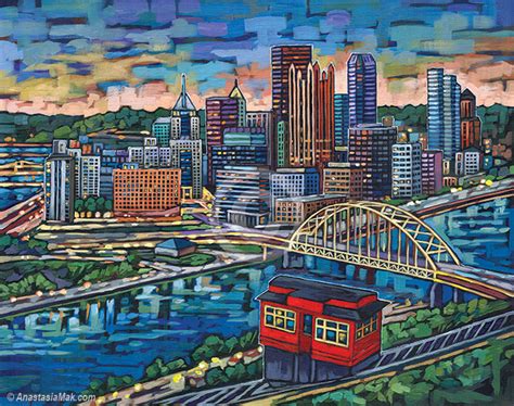 Pittsburgh Painting By Anastasia Mak Art