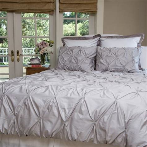 Bring a sophisticated style and. The Valencia Dove Gray Pintuck Duvet Cover Set - Crane ...