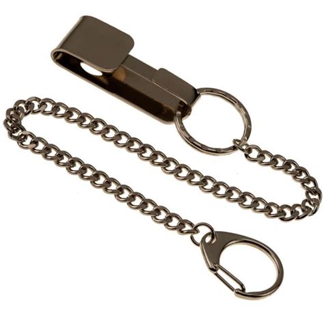 Belt Key Holder Metal Keychain With Removable Keyring With Chain