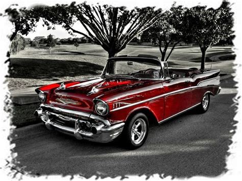 1957 Chevrolet Chevy Bel Air Convertible Deep Red Classic Car Etsy