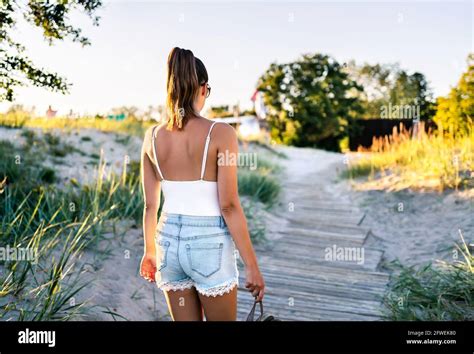 Model Wearing Shorts Hi Res Stock Photography And Images Alamy
